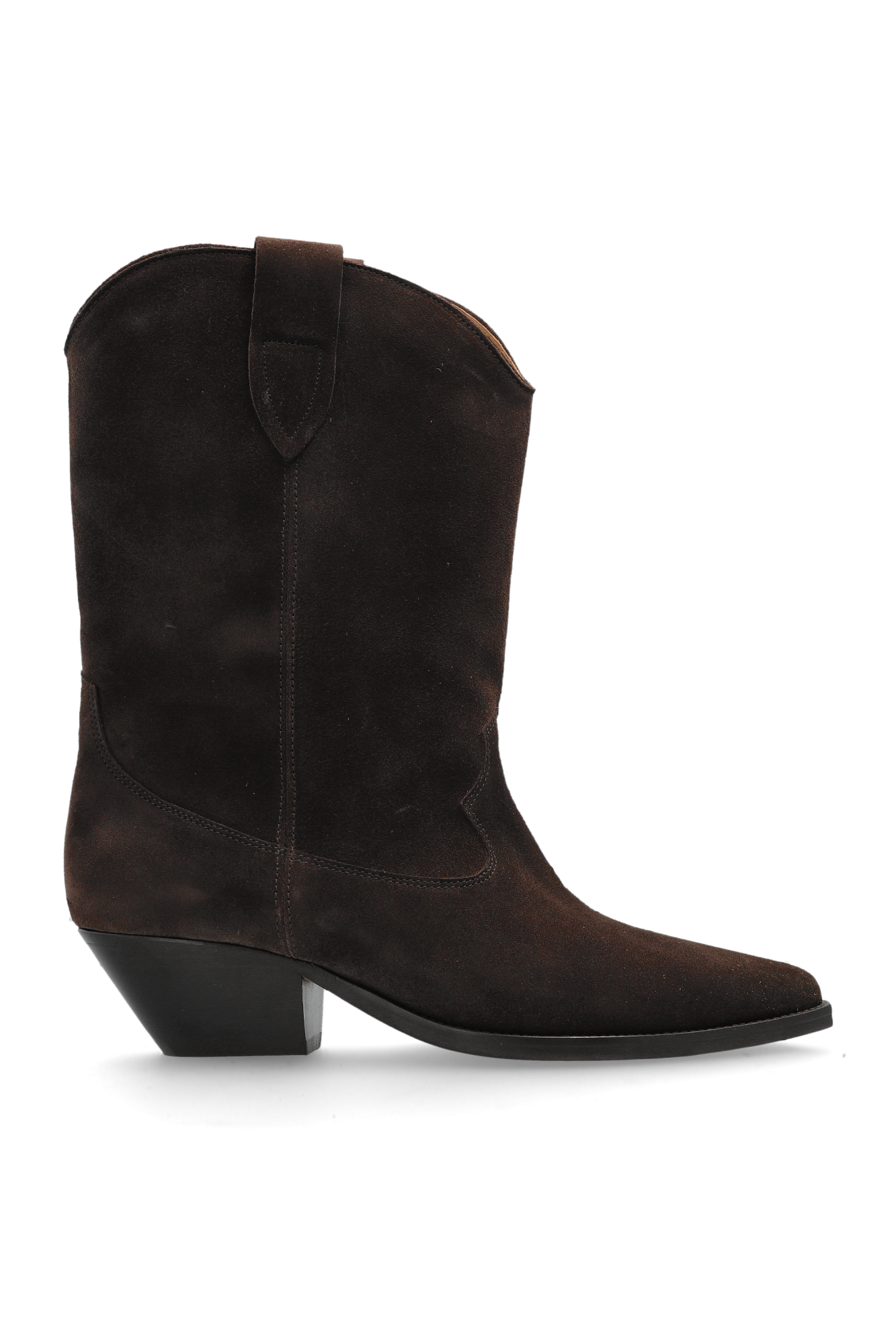Brown Suede heeled ankle boots 